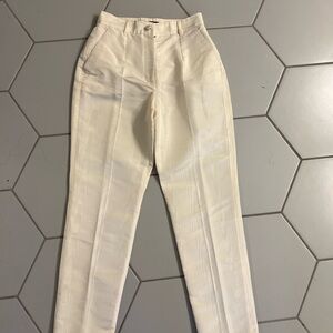 Cream High-Waisted Trousers